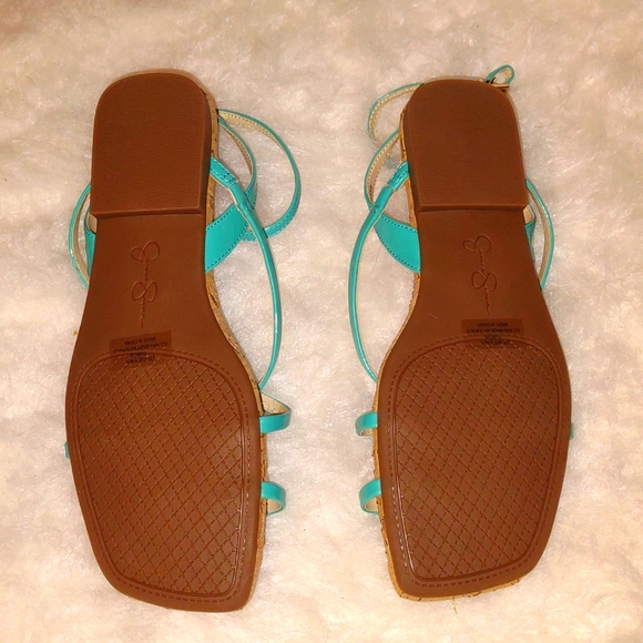 👣JESSICA SIMPSON 😻Aruba Aqua Reyna footwear Sandals - Picture 14 of 16